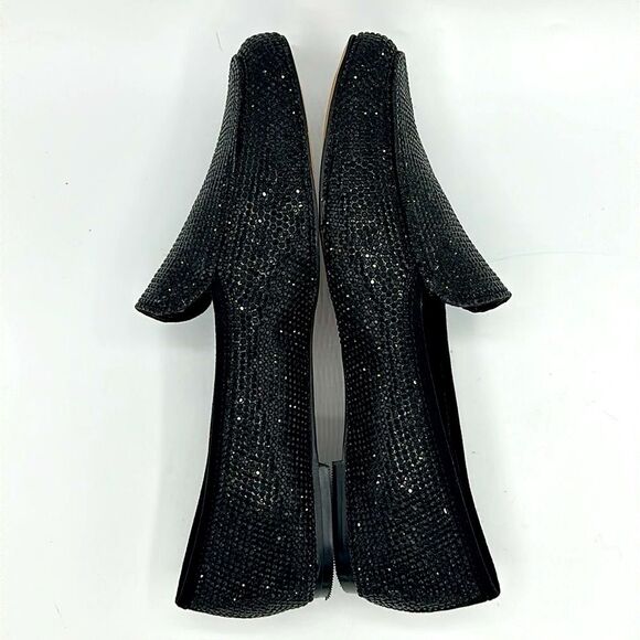 Chico's Suede Trim Rhinestone Loafers 7.5 Sparkle * - Picture 9 of 13